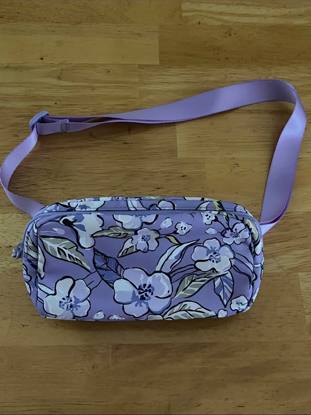 Vera Bradley Lavender Purple Floral Mini Crossbody Belt Bag Fanny pack